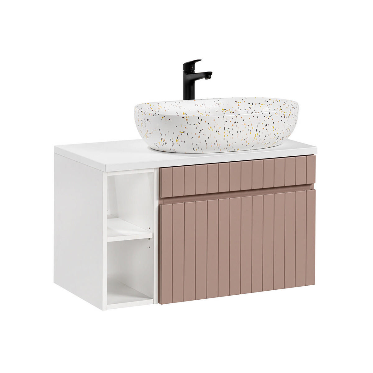 WASCHTISCH 80.4cm Zelie Rose - Pink, Holzwerkstoff (80.4/48/46cm) - Petits-meubles