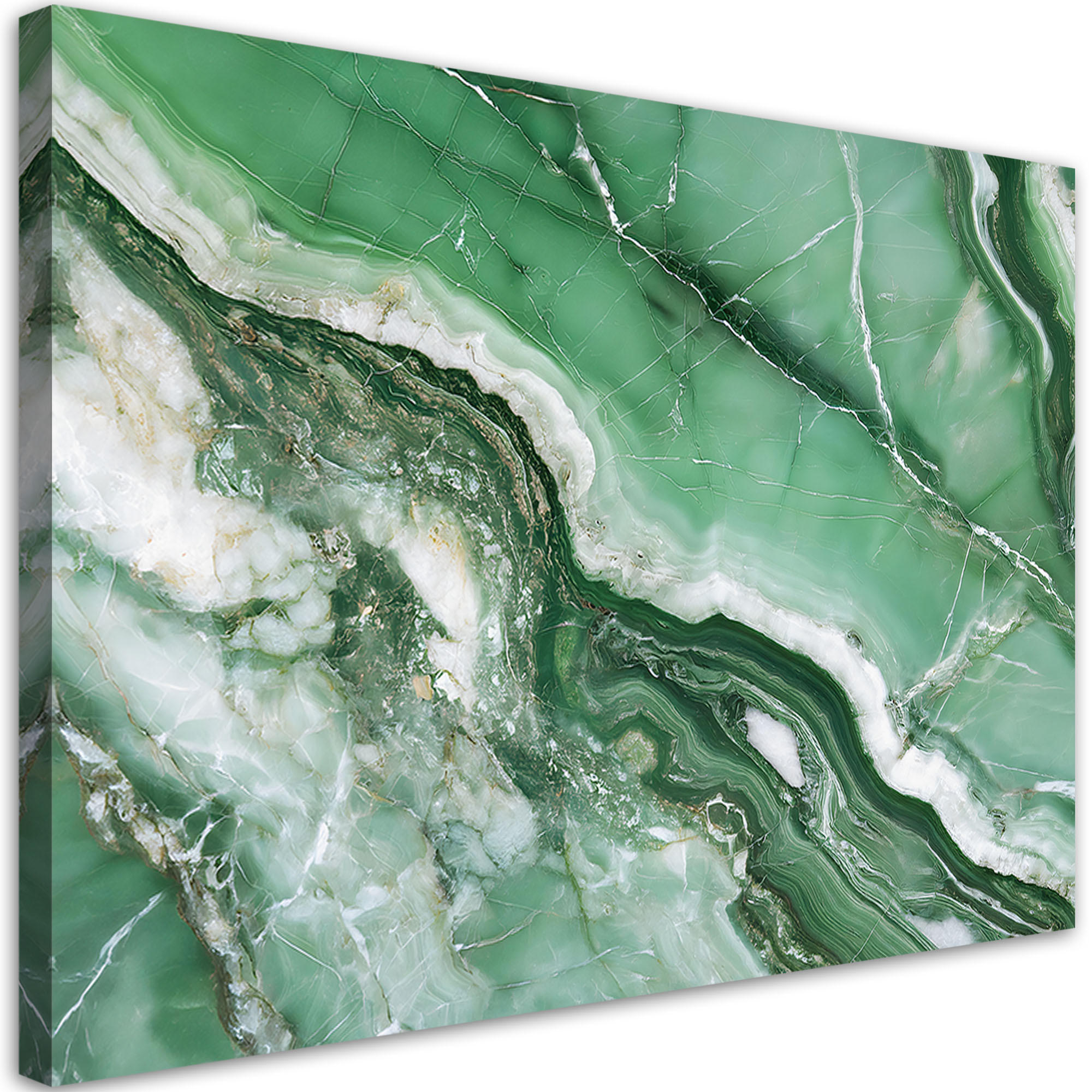 Feeby Leinwandbild Grün 90x60 cm