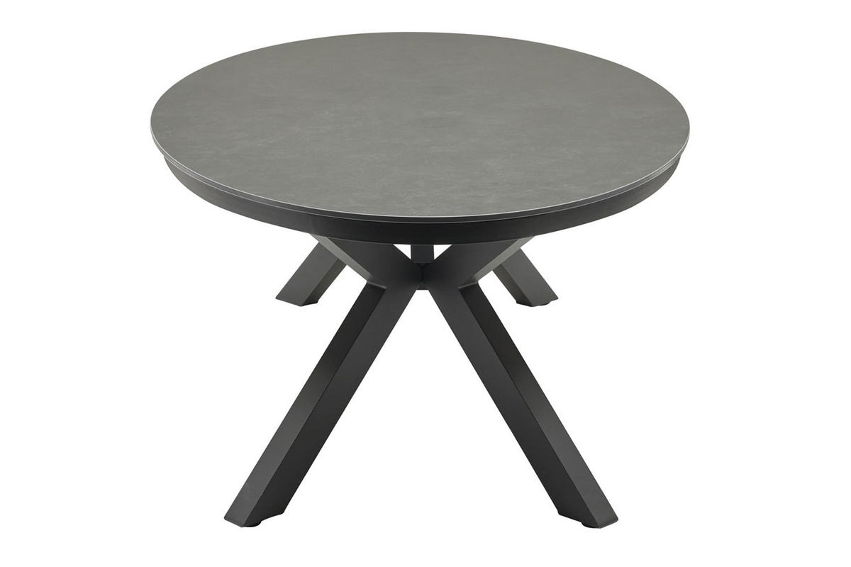 GARTENTISCH Malte 220x120x69 cm, Stein, Anthrazit - Anthrazit, Stein (120/220/69cm) - dasmöbelwerk