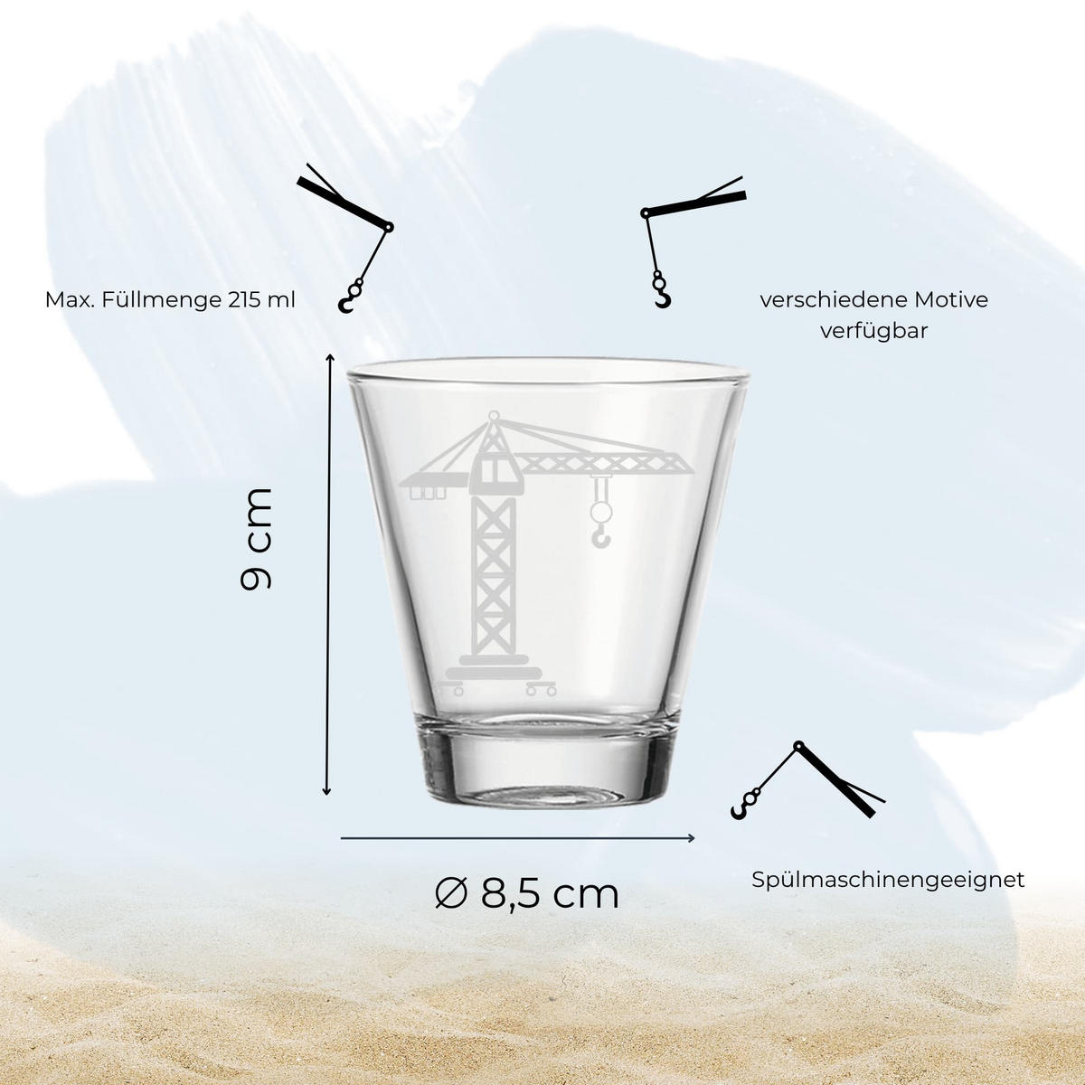 KINDERBECHER Kran transparent 215 ml - Transparent, Glas (0.215L) - LUXENTU