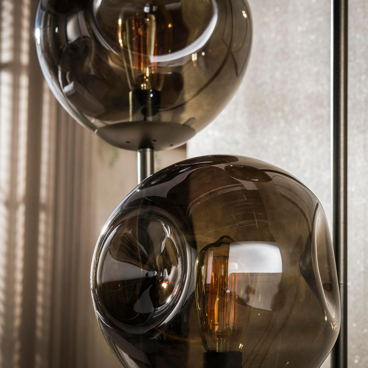 STEHLEUCHTE Stellar Braun 32/32/164 cm - Braun, Glas (32/32/164cm) - Hoyz Collection