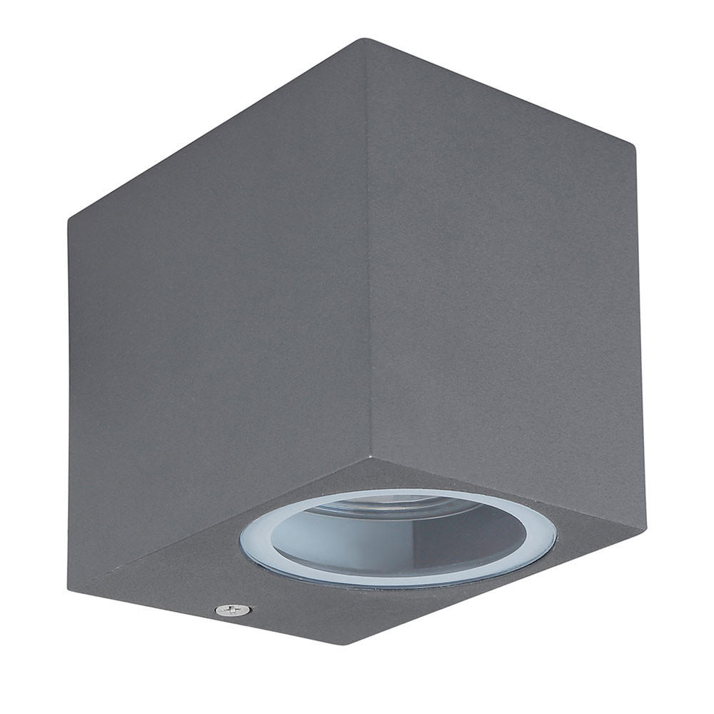 LED AUSSEN-WANDLEUCHTE Anthrazit Klar - Anthrazit, Glas (6.8/8.1/9.2cm) - Globo Lighting