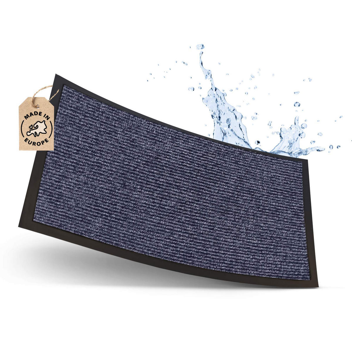 SCHMUTZFANGMATTE PALERMO - Blau, Textil (120/180cm) - WohnDirect