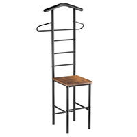HERRENDIENER JIVO - Dunkelbraun/Schwarz, Metall (53/121/47cm) - CARO-Möbel