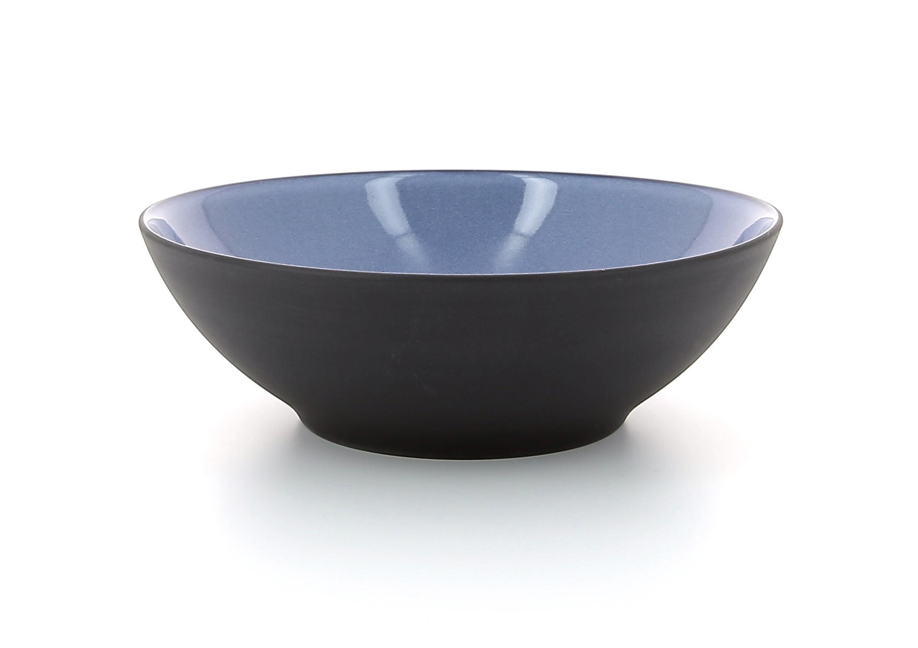 SUPPENSCHÜSSEL / COUPTELLER EQUINOXE 19 cm cirrusblau - Blau/Schwarz, Keramik (19cm) - Revol Porcelaine France