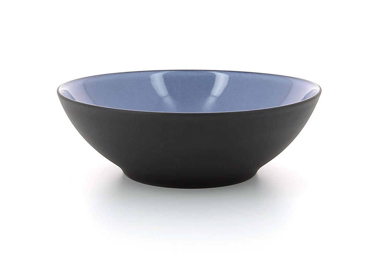 SUPPENSCHÜSSEL / COUPTELLER EQUINOXE 19 cm cirrusblau - Blau/Schwarz, Keramik (19cm) - Revol Porcelaine France