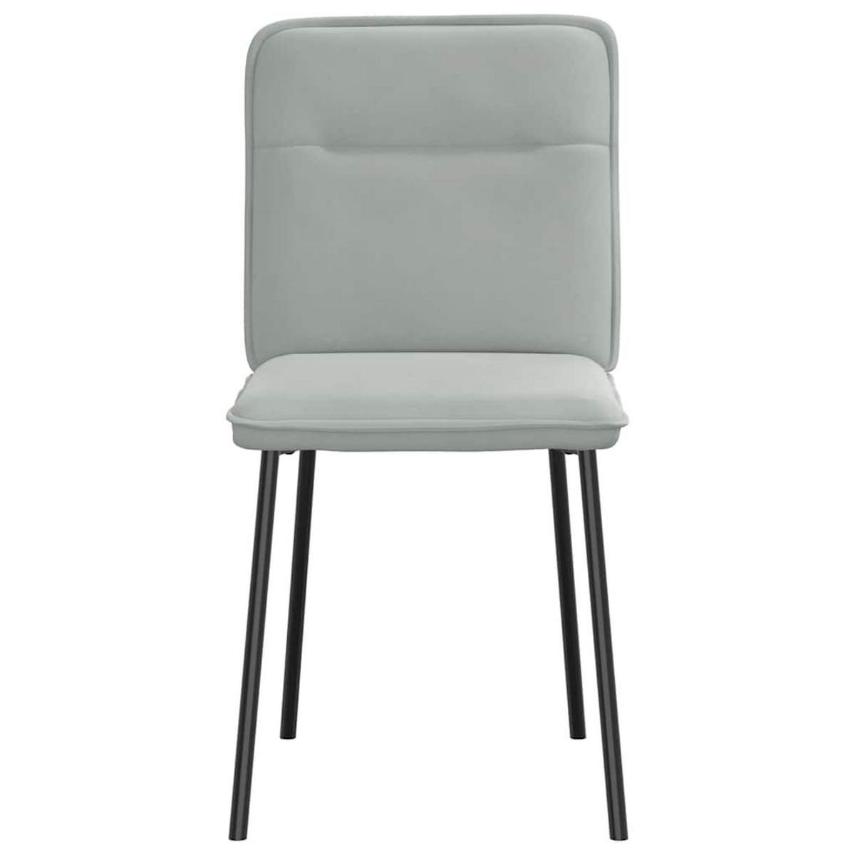 ESSZIMMERSTÜHLE 2 Stk. Hellgrau Samt 45*54*83cm - Grau, Metall (45/83/54cm) - ZMH