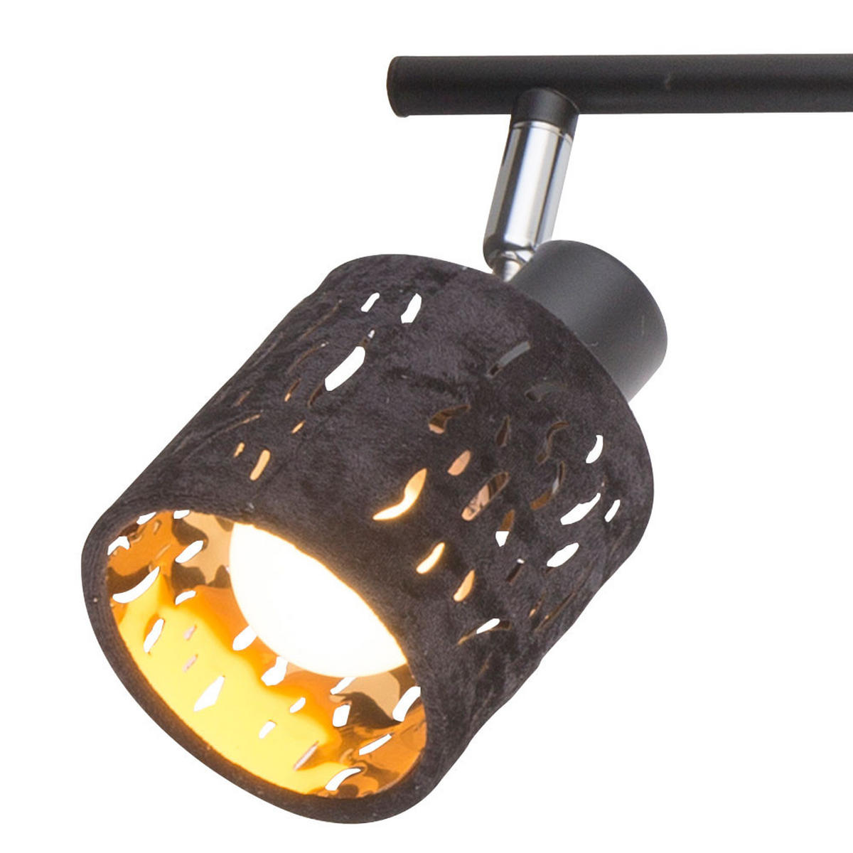 DECKENLEUCHTE Metall Schwarz Gold - Schwarz, Metall (84/14/16cm) - Globo Lighting