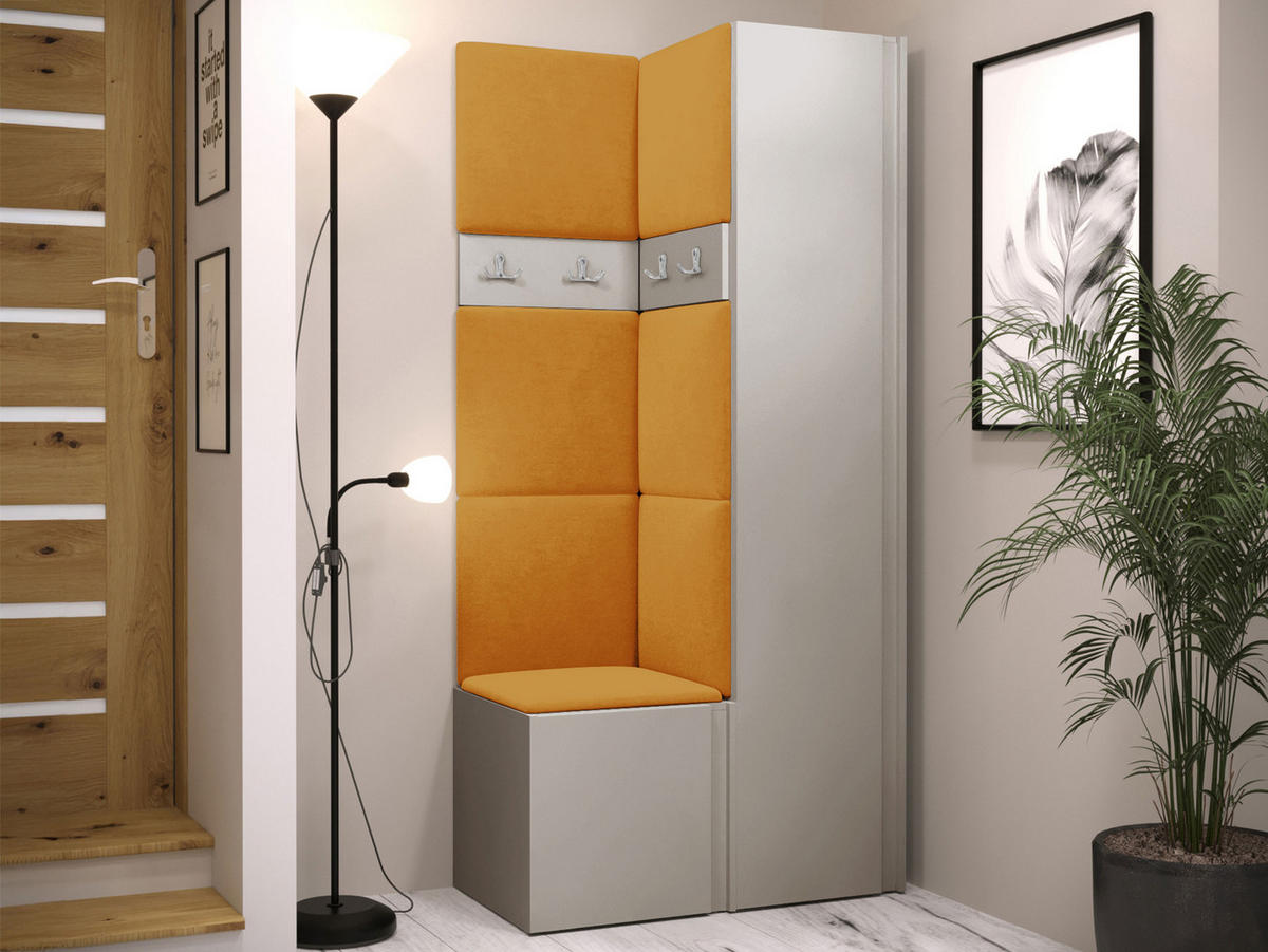 GARDEROBEN-SET Orion XXIV - Kaschmir/Orange, Holzwerkstoff/Kunststoff (82/186/46cm) - MIRJAN24