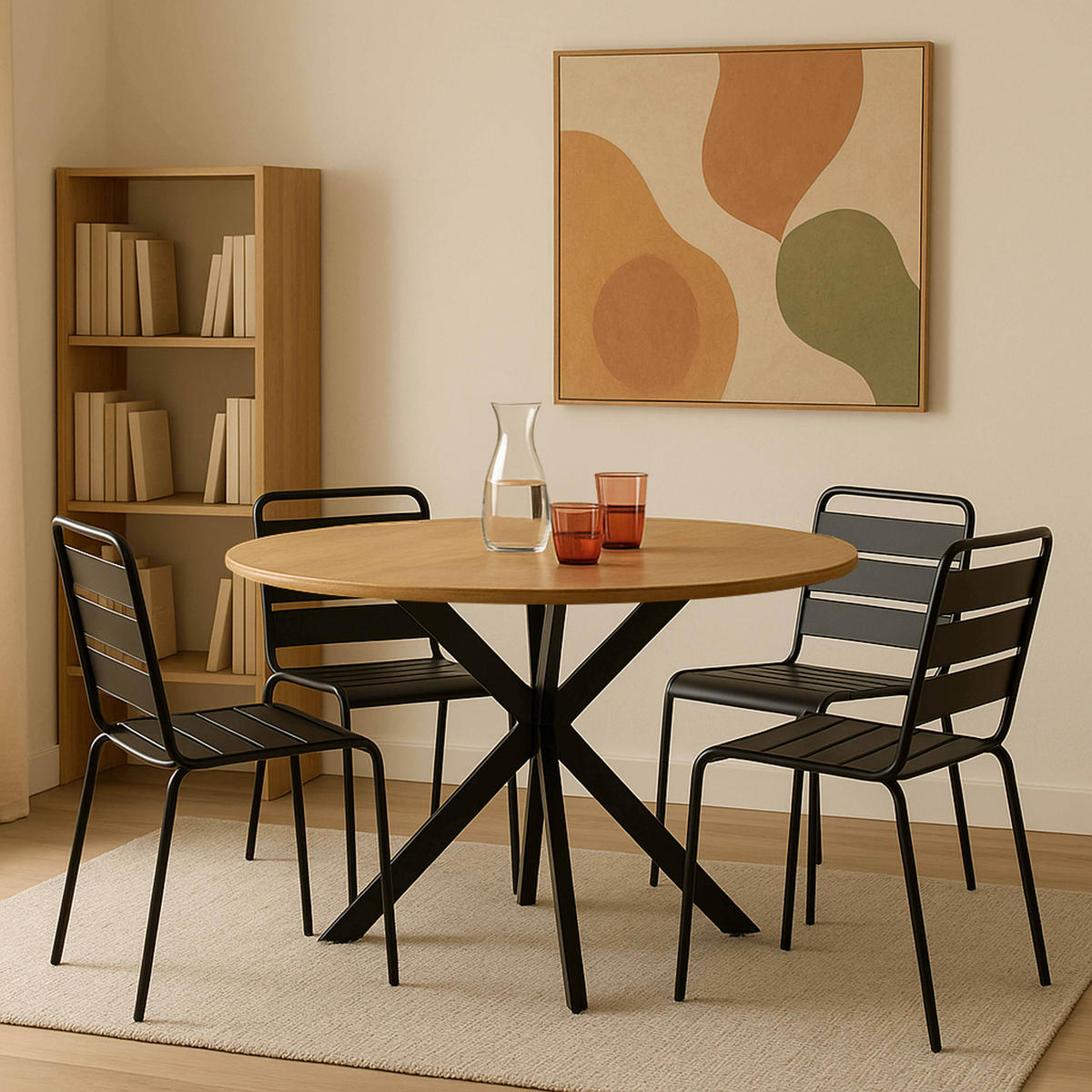 ESSTISCH, Holz - Braun, Holz (120/120/75cm) - Oviala