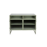 VITRINENSCHRANK Herb Kast / Aufbewahrungsregal Mittelgrün - Grün, Holzwerkstoff (80/58/38cm) - Housecraft Living