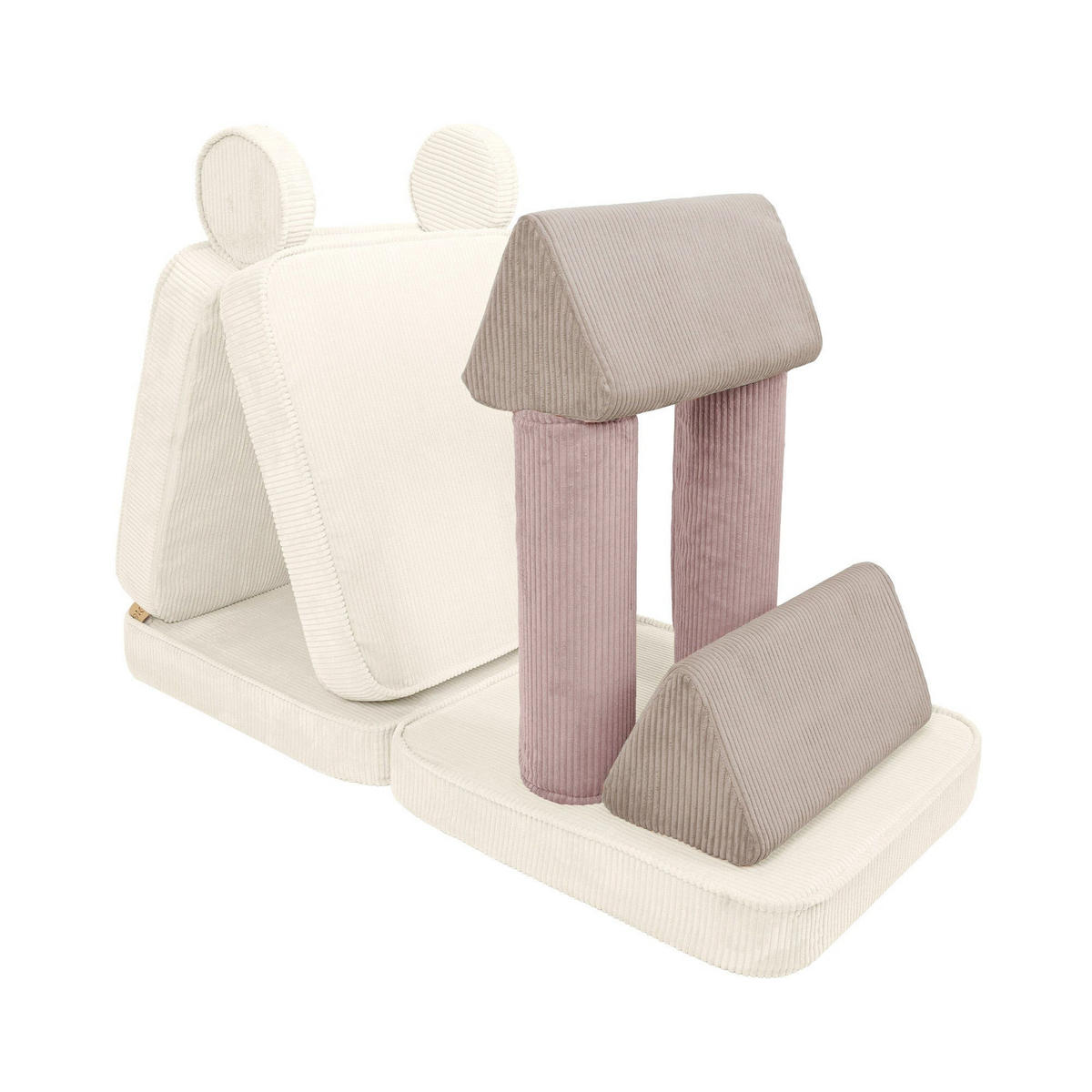 KINDERSOFA AESTHETIC 160 cm Cord Latte 8 Stk - Beige, Textil (80/12/160cm) - MeowBaby
