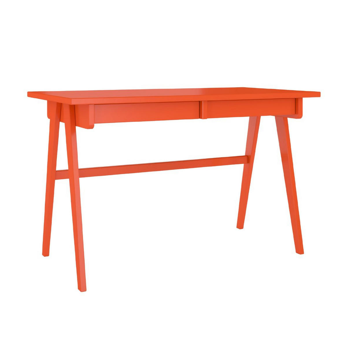 SCHREIBTISCH Edda, 120/65/75 cm in Orange, Buchenholz - Orange, Holz/Buchenholz (65/120/75.5cm) - Visby