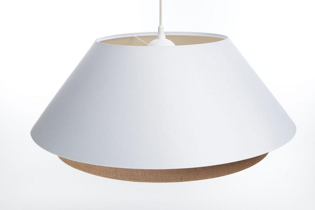 HÄNGELEUCHTE Weiß 60/25 cm - Beige/Weiß, Kunststoff (60/1.3/25cm) - ONZENO