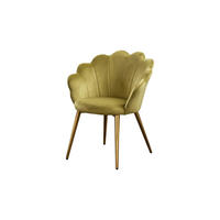 ESSZIMMERSTUHL CARLA Grün Velvet - Goldfarben/Grün, Textil (65/79/58cm) - KAWOLA