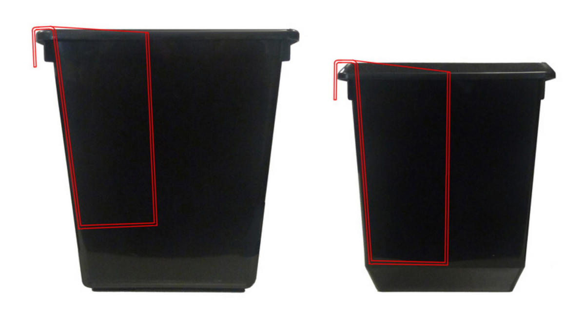 PAPIERKORB 26,5x15x24 cm Kunststoff Schwarz - Schwarz, Metall (15/26.5/24cm) - PROREGAL