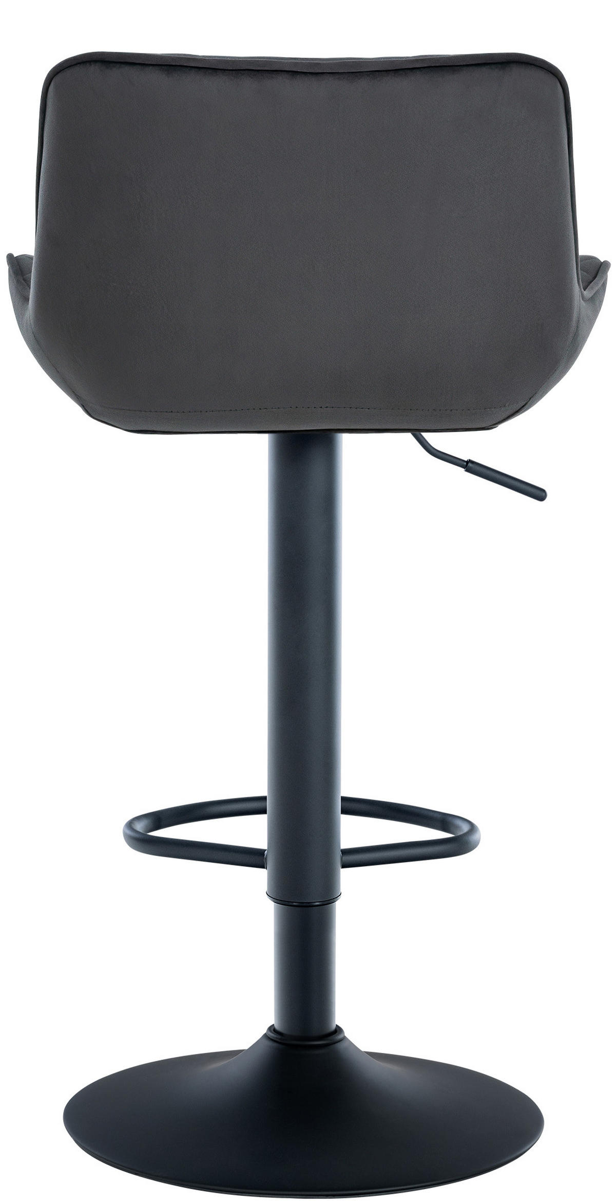 BARHOCKER Samt schwarz - Schwarz, Textil/Metall (48/81/54cm) - CLP