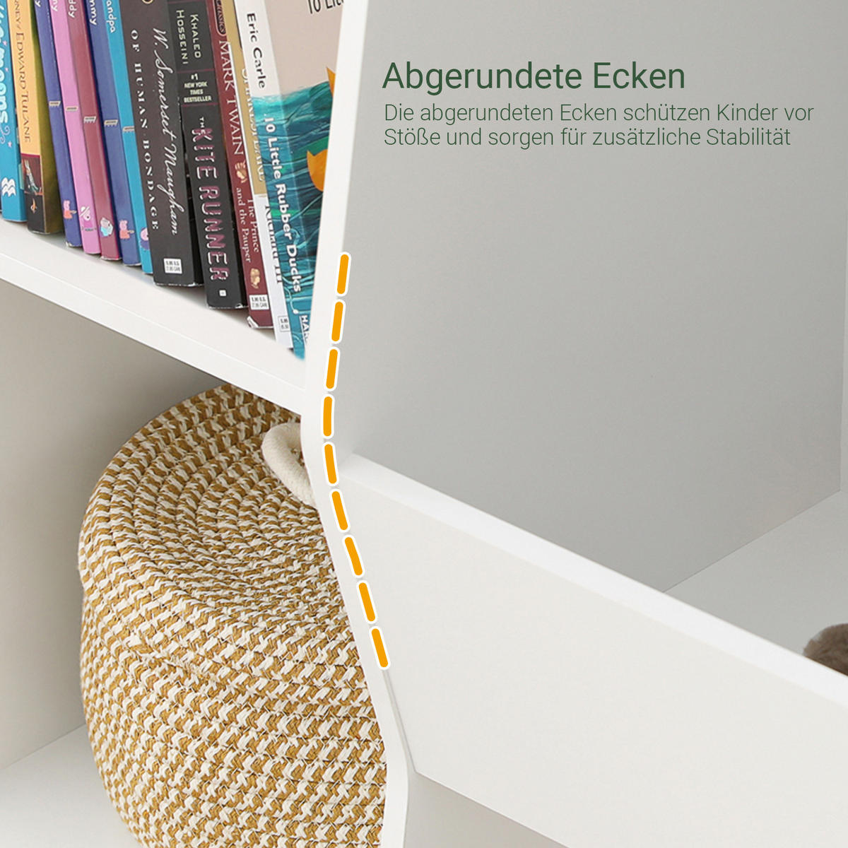 KINDERREGAL Weiß - Weiß, Holzwerkstoff (106/104/30cm) - SoBuy