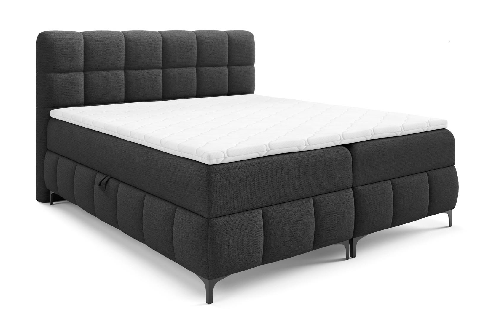 Emporius Boxspringbett Schwarz 160x200 cm