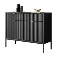 KOMMODE CORTADO KSZ104 MIT SCHUBLADEN SCHWARZ - Schwarz, Holzwerkstoff (104/83/39cm) - Lookway