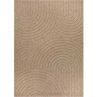 FLACHWEBTEPPICH Geometrisch TOCE Polypropylen Natur 240 x 340 cm - Beige, Textil (240/340cm) - KADIMA DESIGN