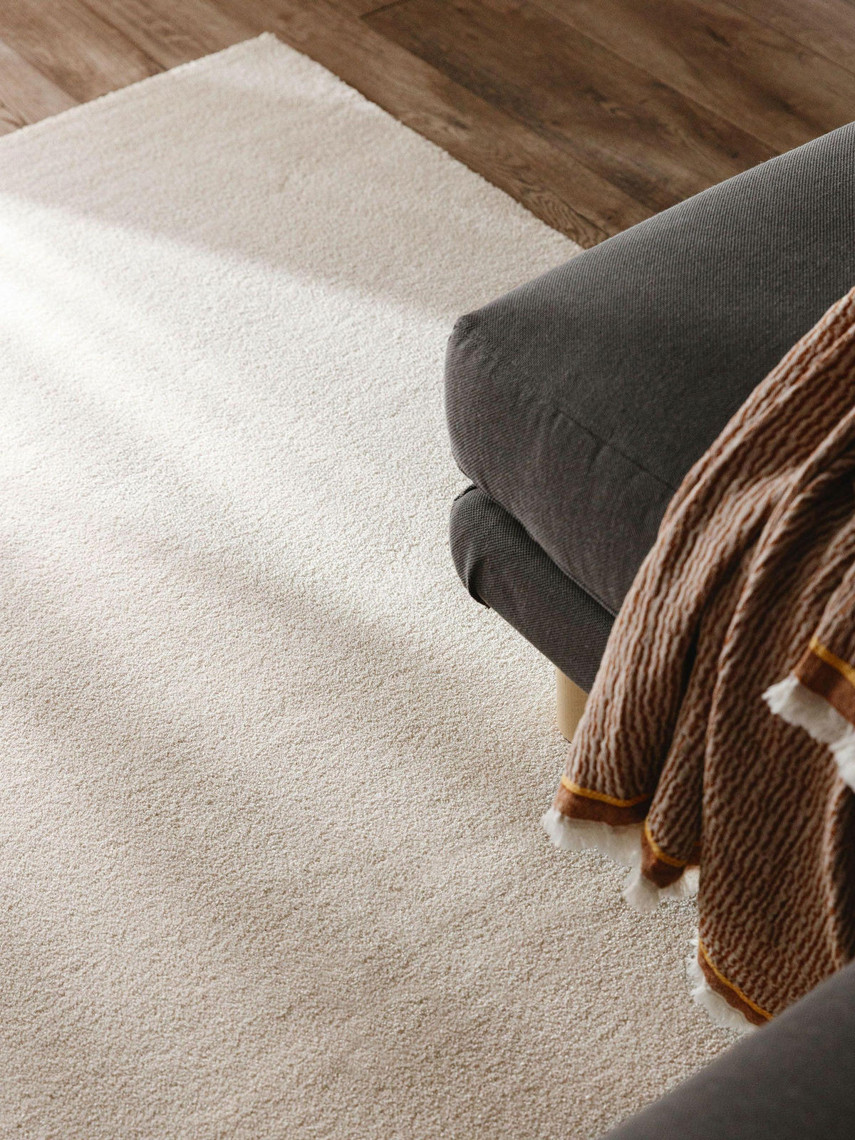 HOCHFLORTEPPICH Melvin waschbar 200/200 cm - Creme, Kunststoff (200/200cm) - benuta Nest