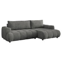 ECKSOFA Haiti, Seite: Rechts 2R+LC - Schwarz/Grau, Holz/Textil (276/156cm) - MIRJAN24