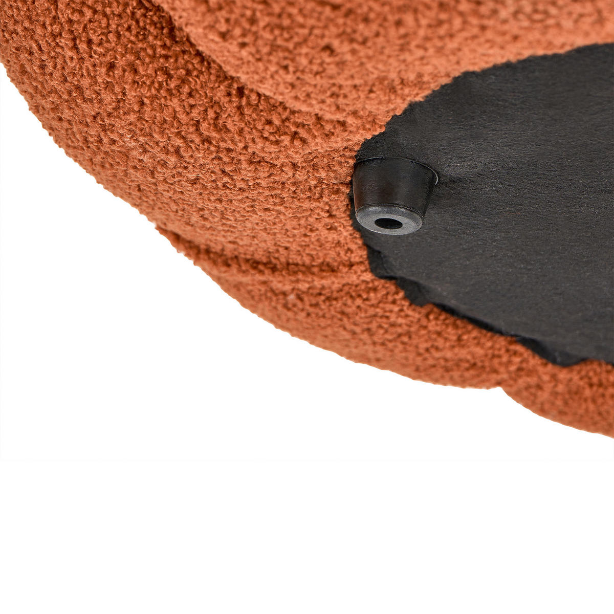 POUF bouclé maro Beaufort - maro deschis, material textil (60/27/60cm) - Beliani