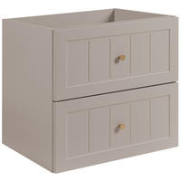 WASCHBECKENUNTERSCHRANK im klassischen Stil, Kaschmir, 60 x 57 x 46 cm - Beige/Goldfarben, Holzwerkstoff (60/57/46cm) - 3XE LIVING