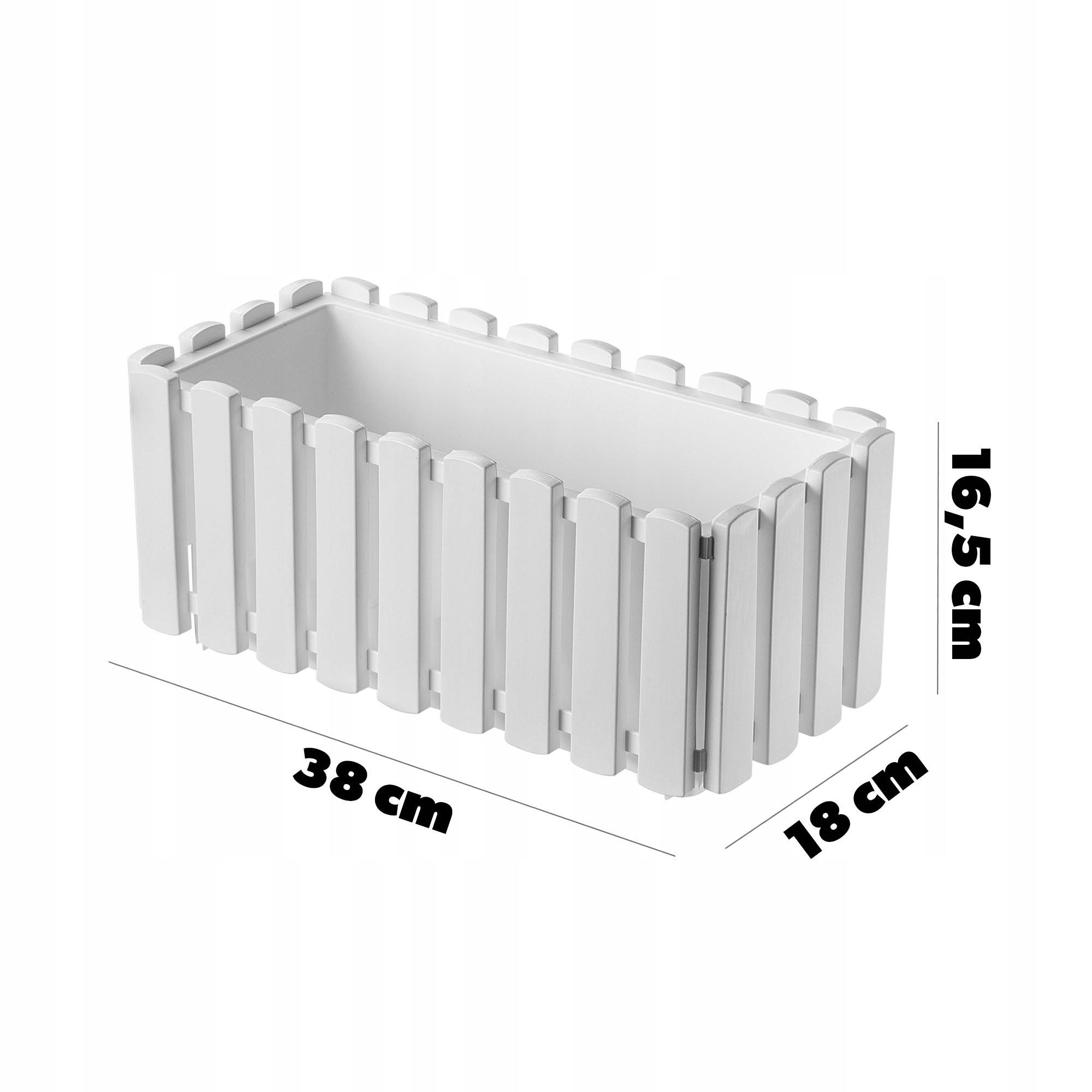 BALKONKASTEN 40 cm, Weiß - Weiß, Kunststoff (18/38cm) - KADAX