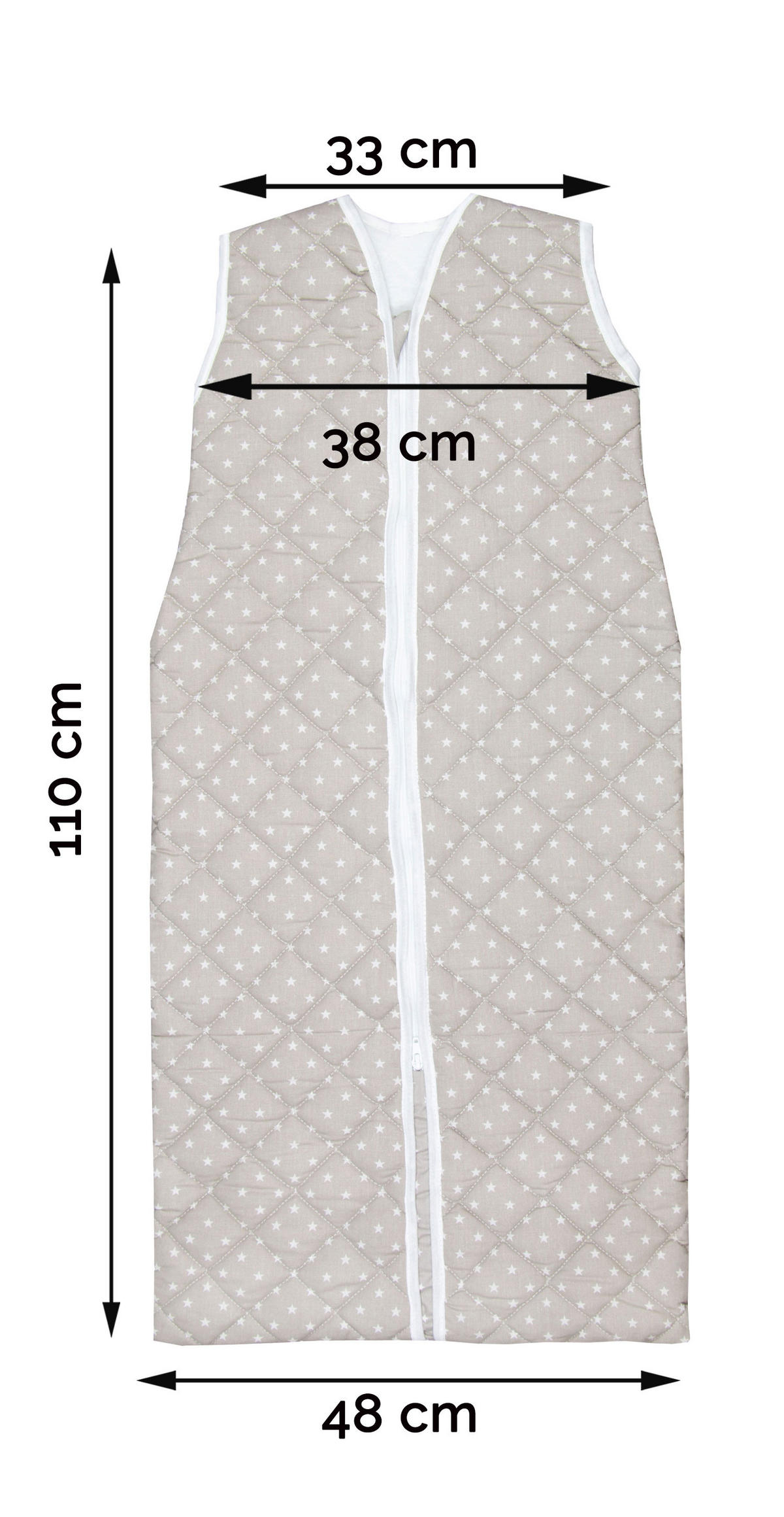 BABYSCHLAFSACK, 110 cm, 100% Baumwolle, Grau - Grau, Textil (34/110cm) - Zollner