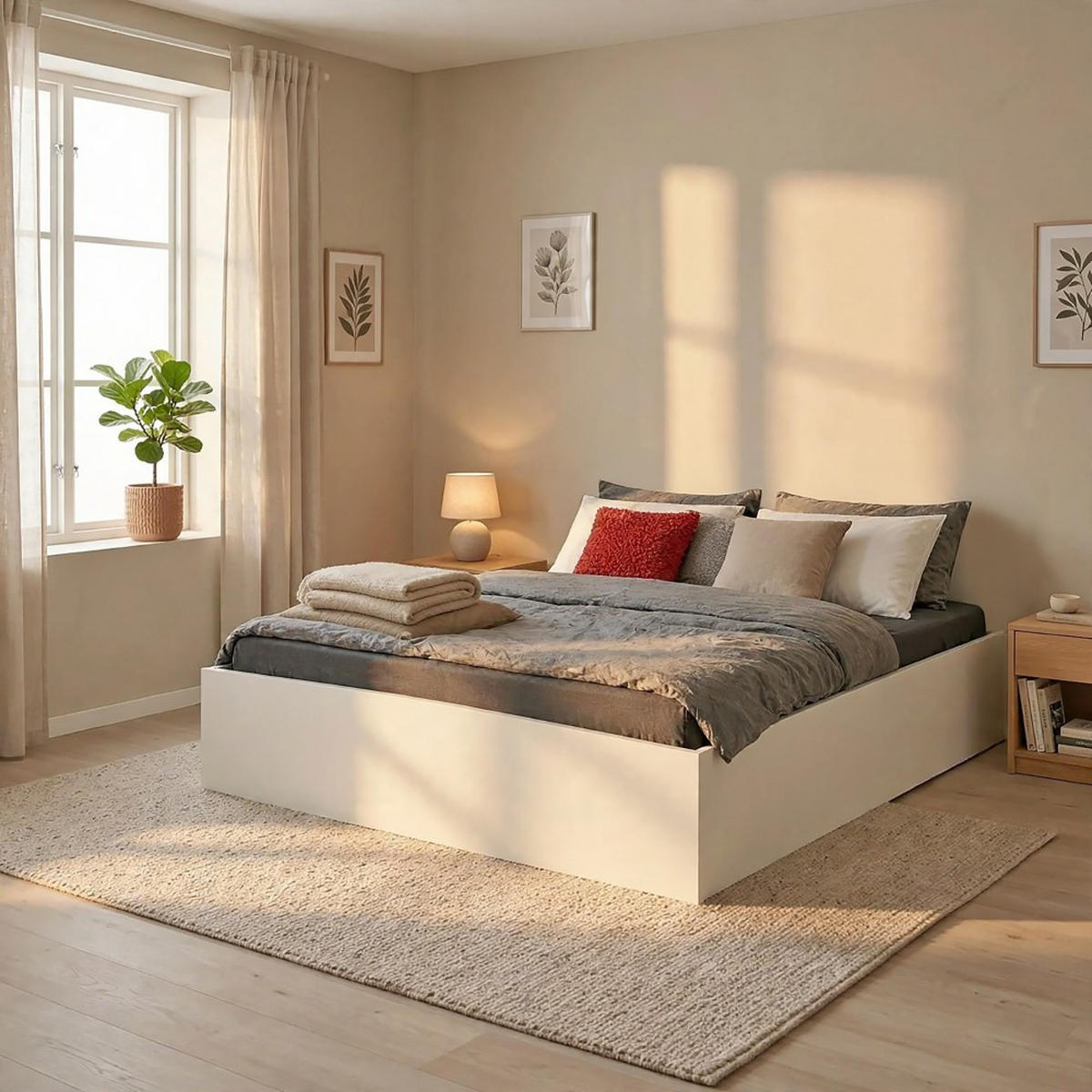 BETTKASTEN BILBAO mit Lattenrost/ Bett 180x200 - Weiß - Weiß, Holzwerkstoff (180/200cm) - Weber Industries