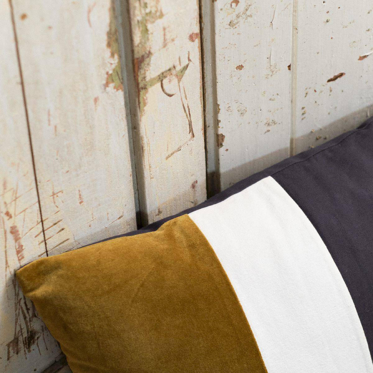 ZIERKISSEN Stripes 40/60 cm - Schwarz, Naturmaterialien (60/40cm)