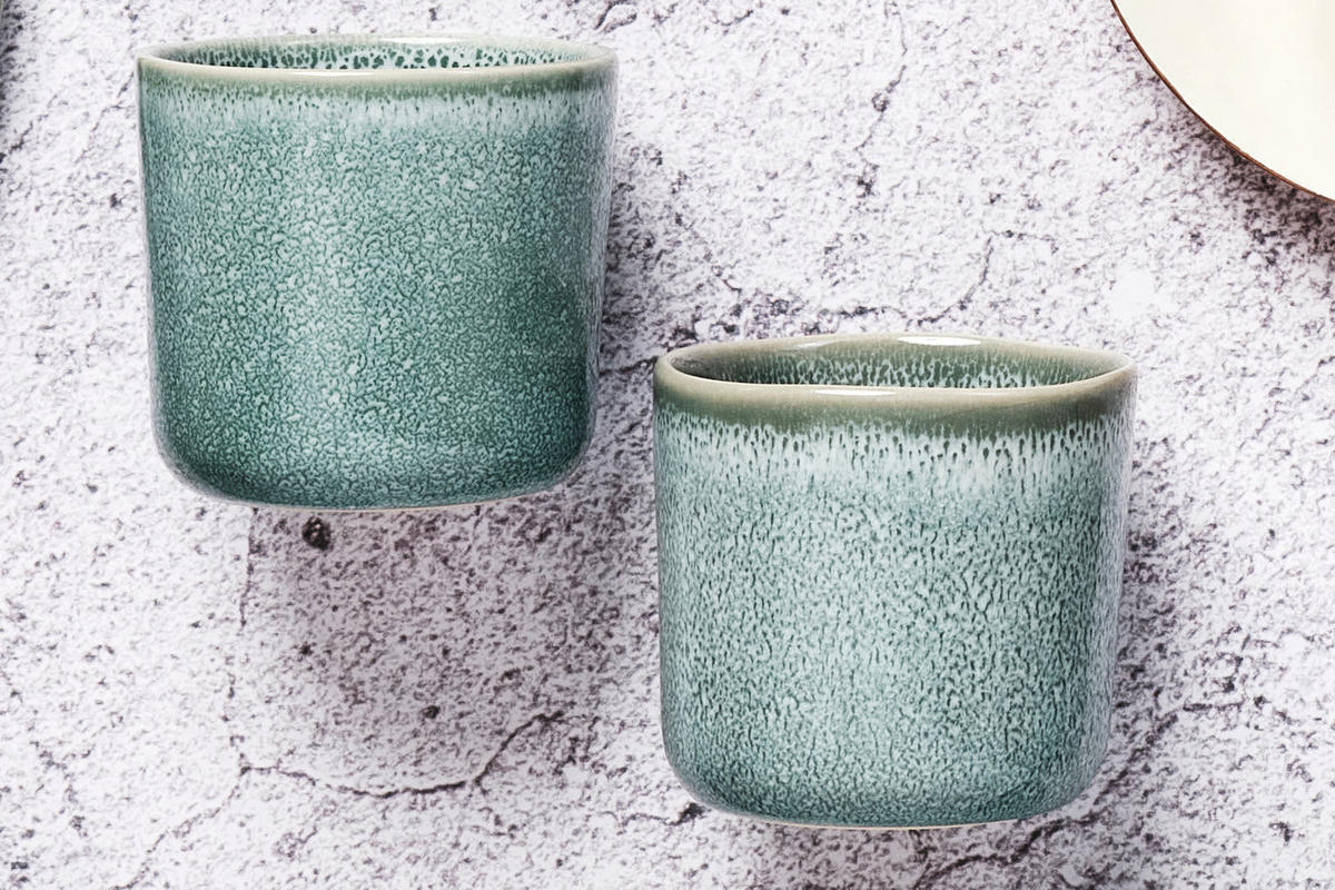 BECHER Magma 200ml - 6er-Set - Cobalt - Blau, Keramik (0.2L) - Björn