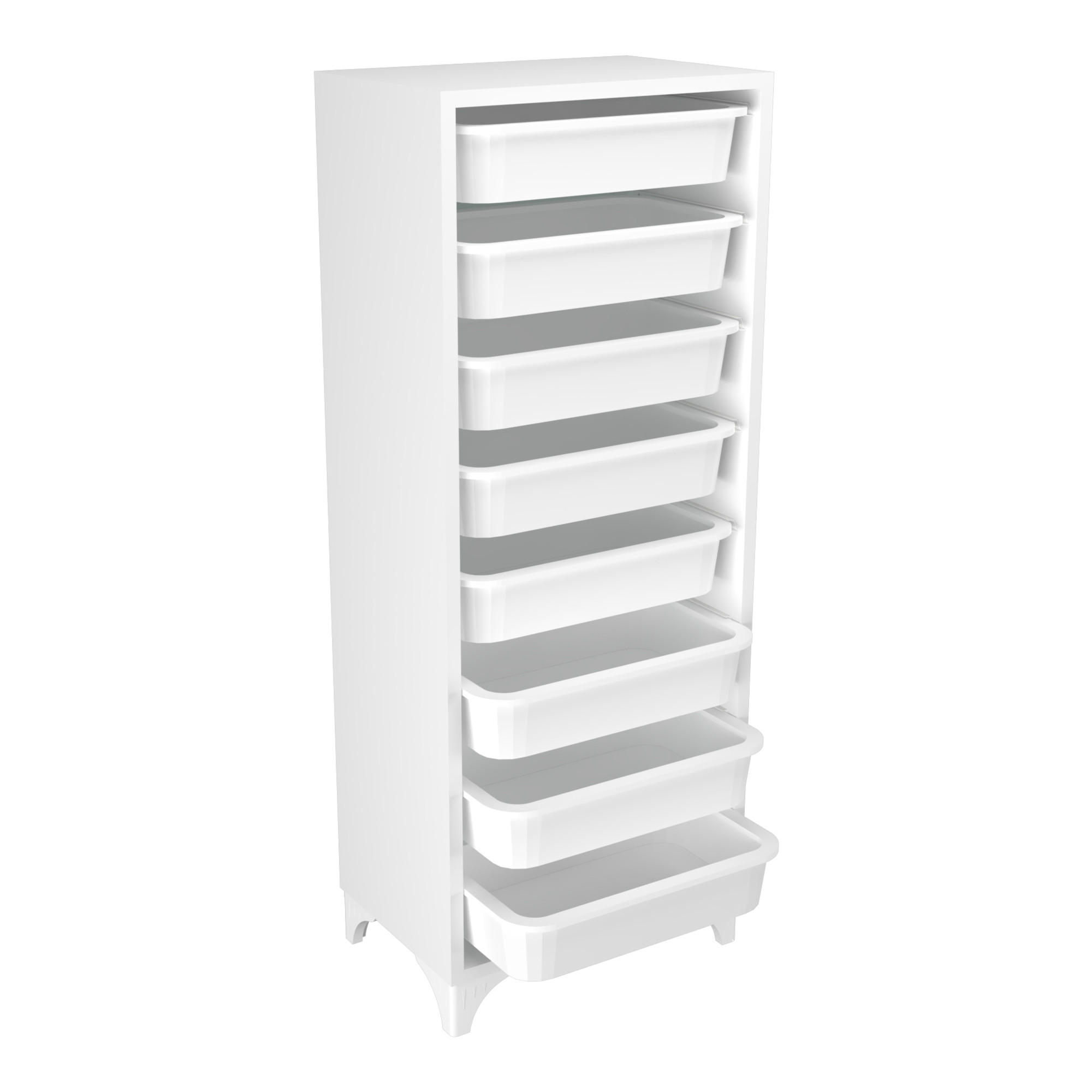 KOMMODE Lurøy - Weiß, Holzwerkstoff/Kunststoff (45/116.5/30cm) - [en.casa]