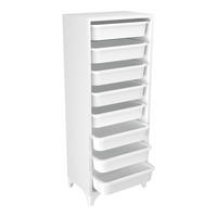 KOMMODE Lurøy - Weiß, Holzwerkstoff/Kunststoff (45/116.5/30cm) - [en.casa]