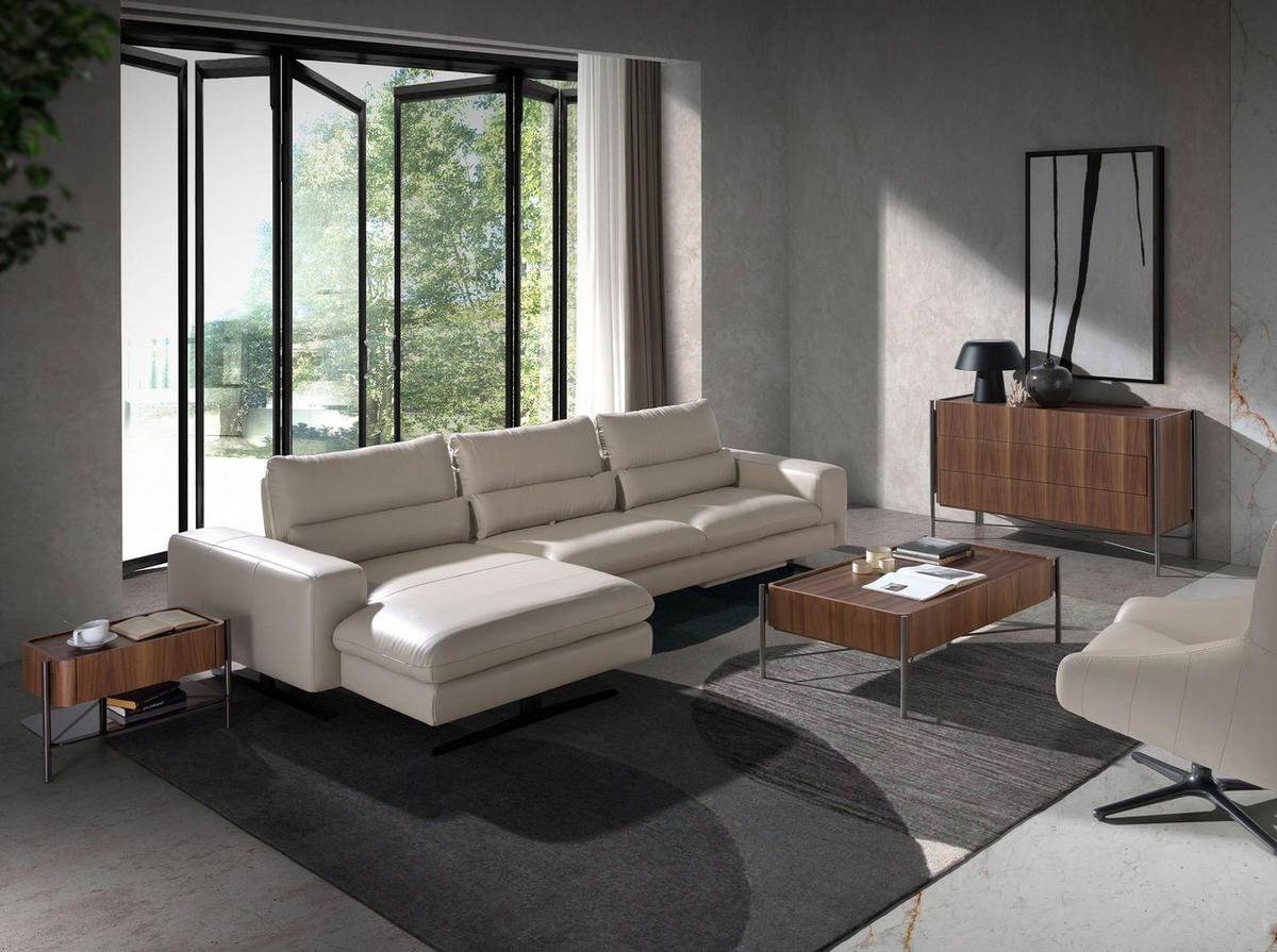 NACHTTISCH Nussbaum und dunkler Stahl - Silberfarben/Nussbaumfarben, Holz/Holzwerkstoff (65/39/39cm) - ANGEL CERDA