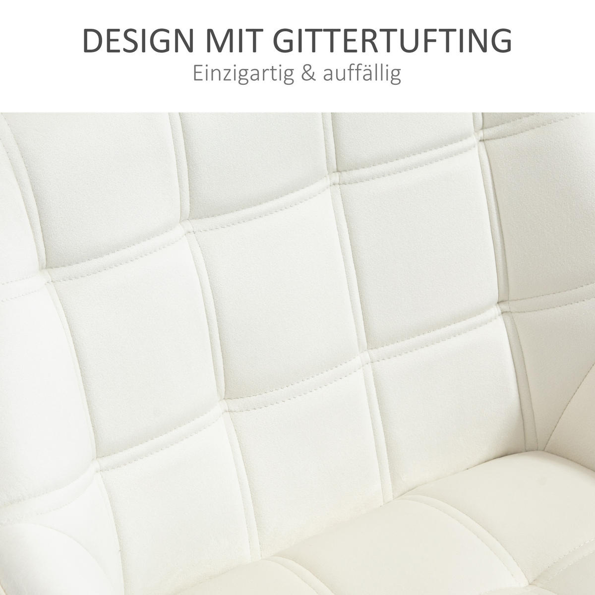 EINZELSESSEL, Relaxsessel, Sessel, Creme - Creme, Kunststoff (62/72.5/64cm) - HOMCOM