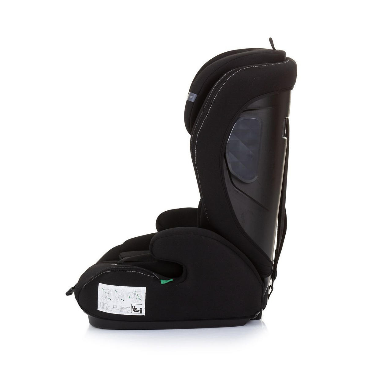 KINDERSITZ Icon i-Size (76-150cm) schwarz Gruppe 1/2/3 Isofix verstellbar - Schwarz, Kunststoff (44/61/45cm) - Chipolino