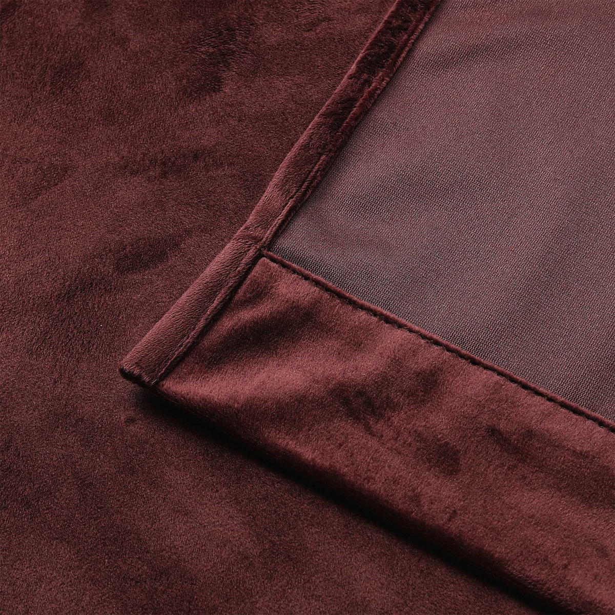 VORHANG Ösen Samt 140/245 cm Bordeaux - Bordeaux, Textil (140/245/245cm) - TiborTex