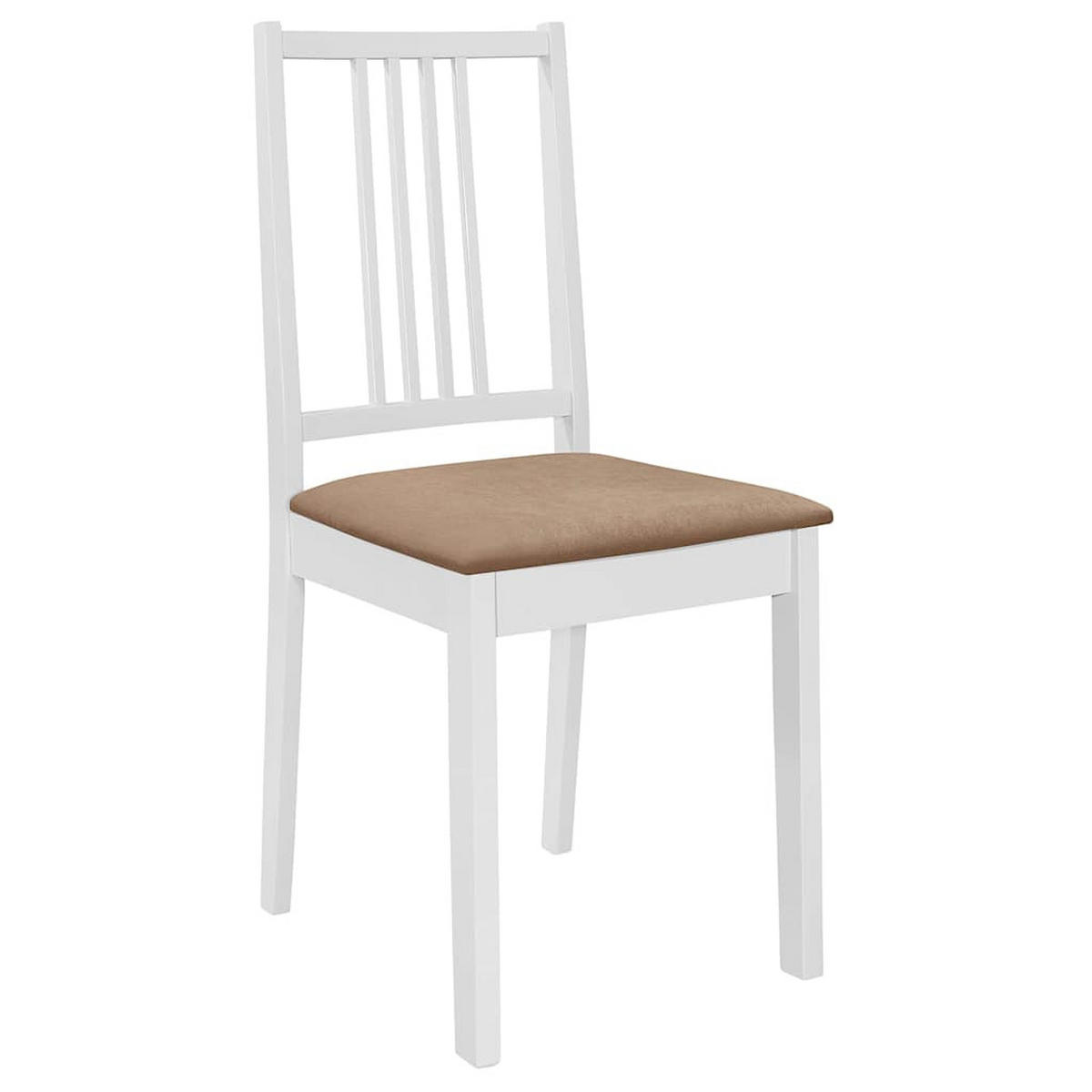 ESSZIMMERSTÜHLE Mit Polstern 2Er Set Weiss Massivholz - Opal, Holz (49/88.5/40cm) - vidaXL