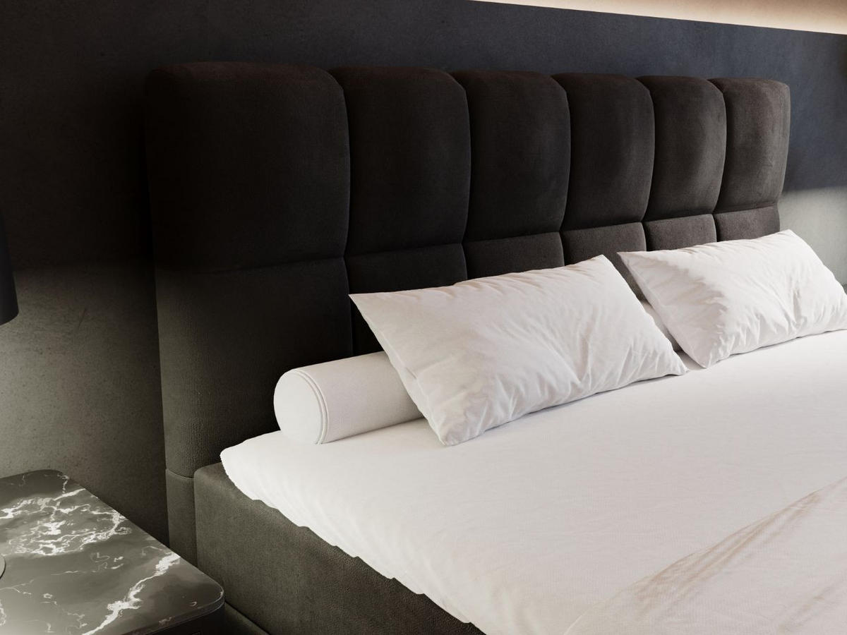 BOXBETT Alicante 140x200 Schwarz - Schwarz, Holz/Textil (140/200cm) - Graingold