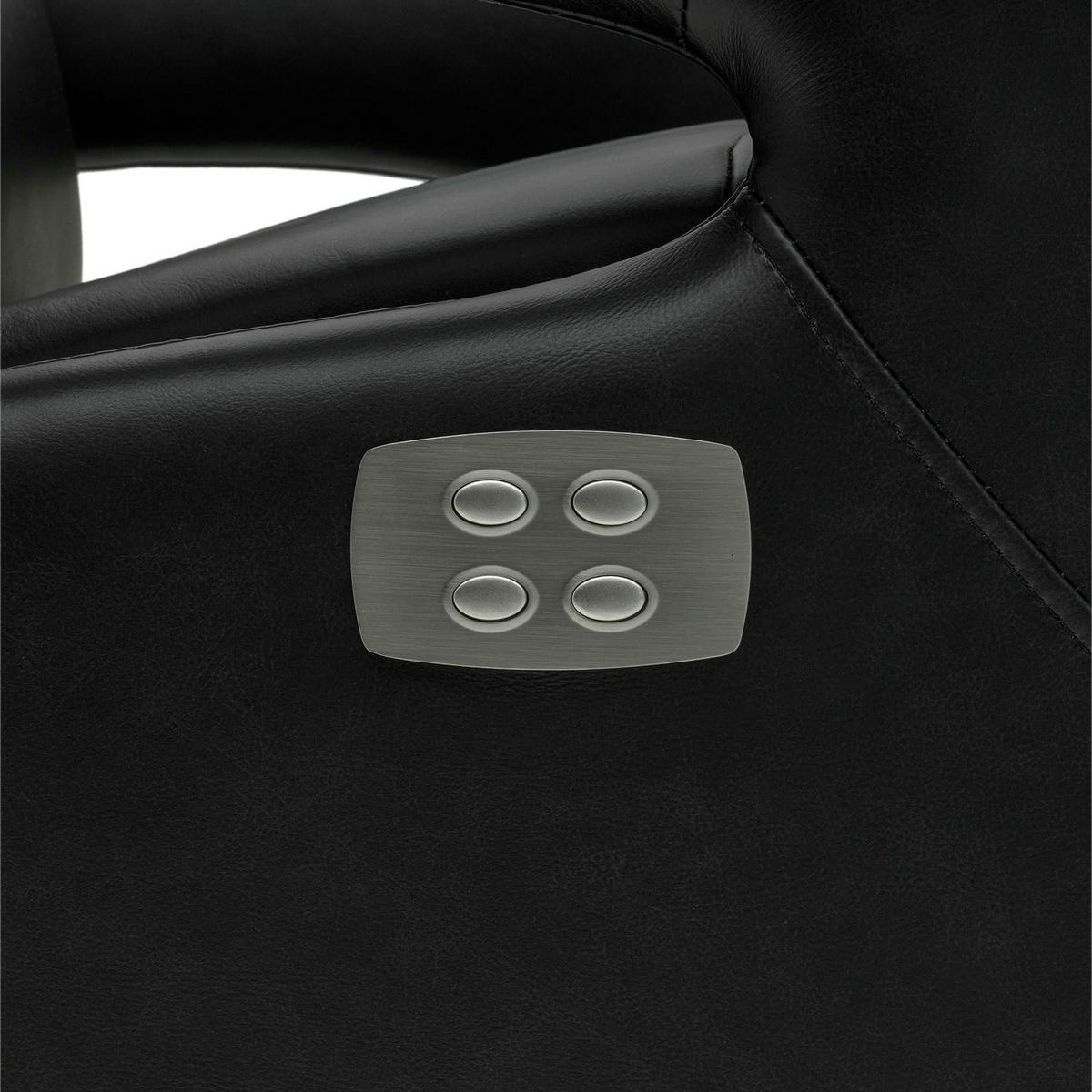 RELAXSESSEL Echtleder Schwarz - Schwarz, Leder/Metall (79/115/85cm) - Furnhouse