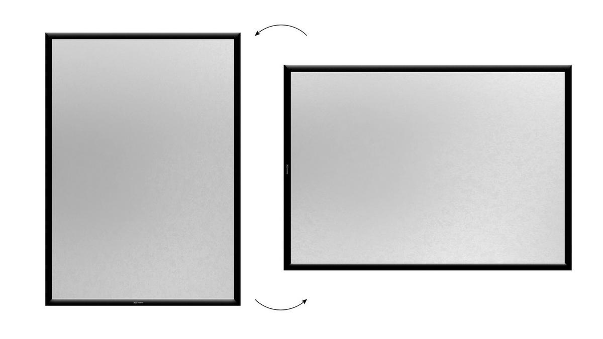 PLAKATRAHMEN, Klapprahmen B1-Format, Schwarz - Schwarz, Metall (70.7/100/2.5cm) - ALLboards