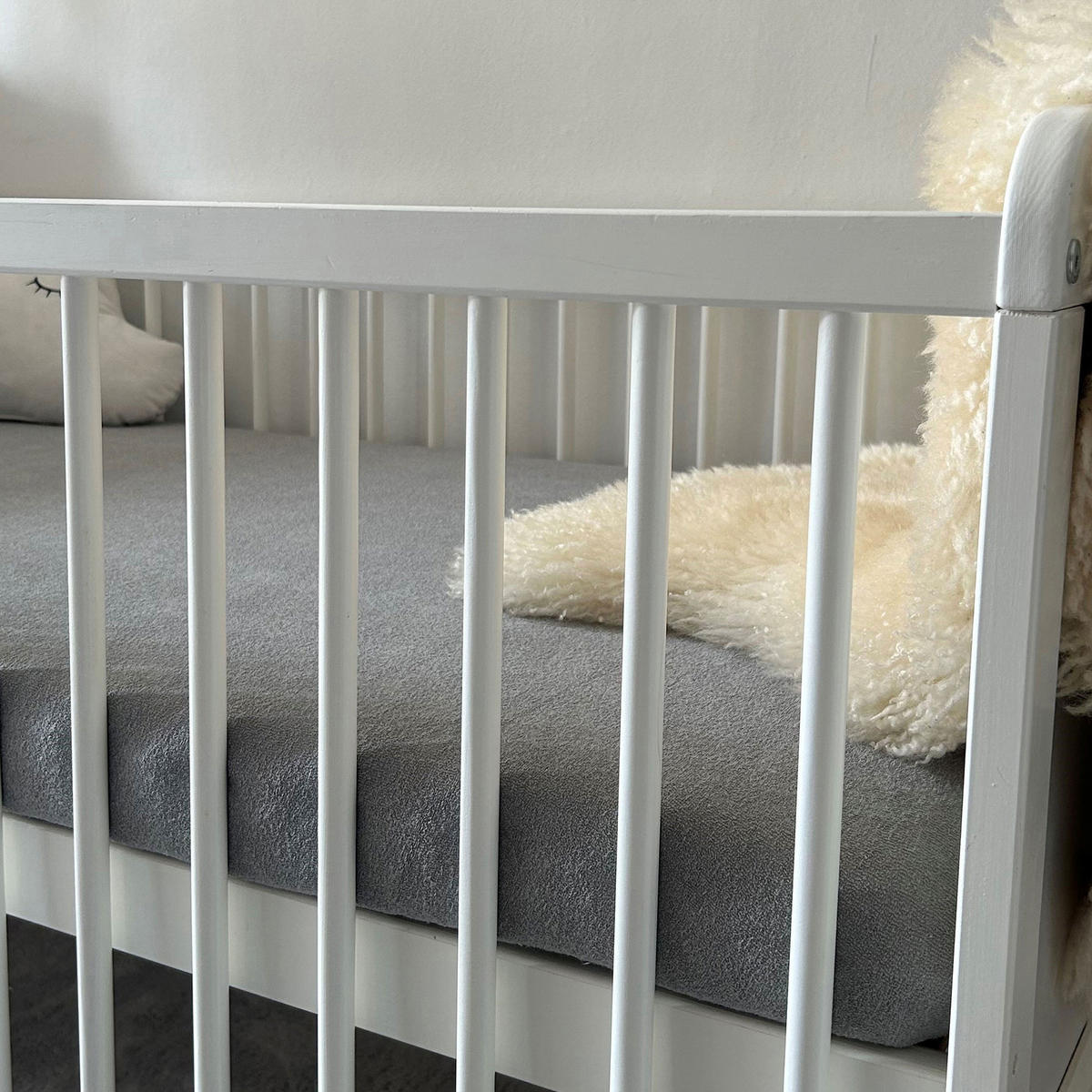 SPANNBETTLAKEN, 80% Baumwolle, 20% Polyester, Grau - Hellgrau, Naturmaterialien (70/140cm) - Zollner