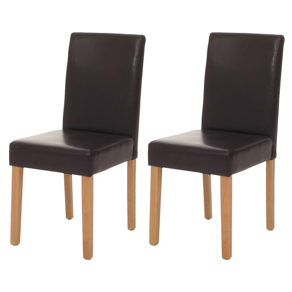 ESSZIMMERSTUHL Braun 2er-Set - Braun, Textil (43/90/56cm) - MCW