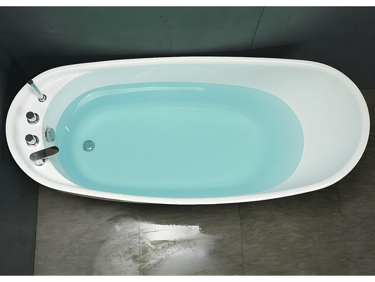 FREISTEHENDE Badewanne - 1 Person - acryl - weiß Natalia - Weiß, Kunststoff (170/73/75cm) - Vente-Unique