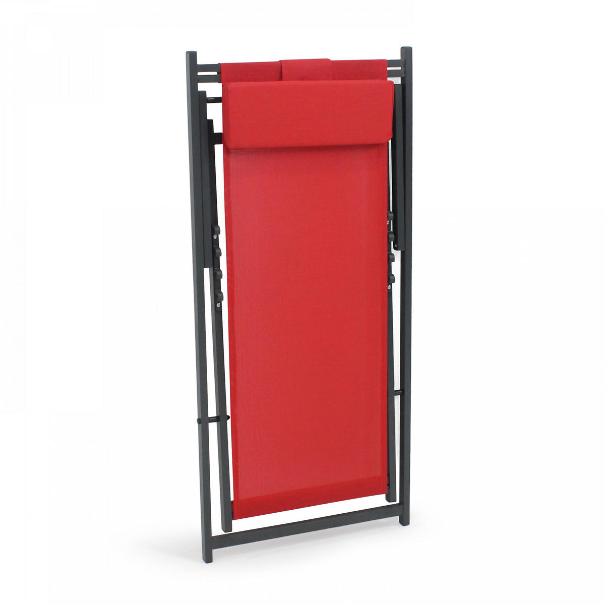 LIEGESTUHL 2-tlg., Rot - Rot, Metall (61/74/102cm) - Oviala