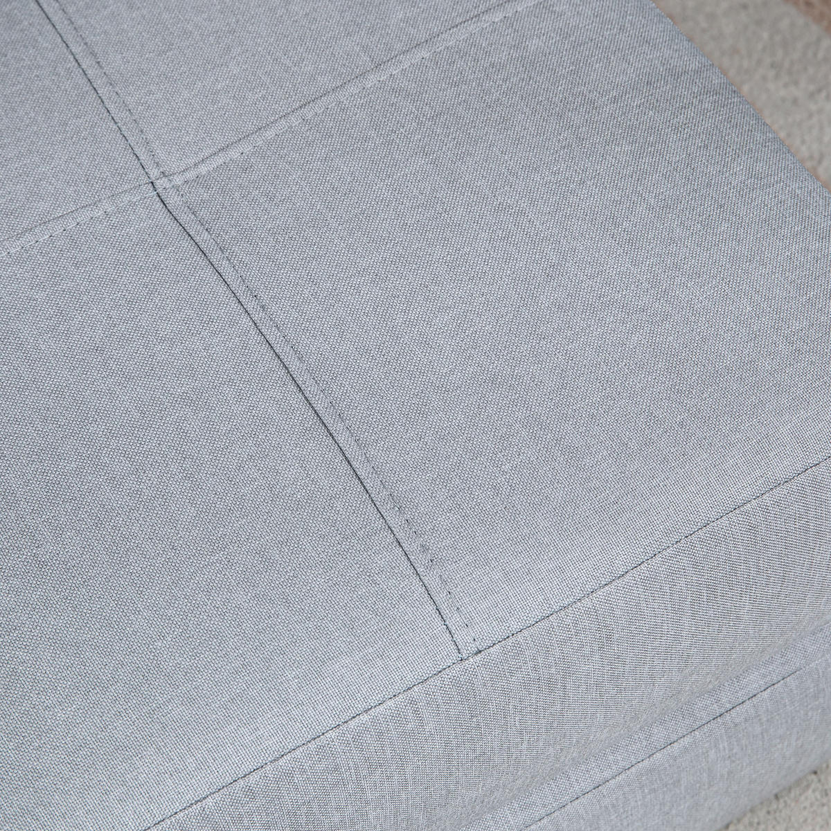 SCHLAFSESSEL DE-08270 2-in-1 mit Bettfunktion, inkl. 1 Kissen Hellgrau - Hellgrau, Textil (70/61/70cm) - ComfortXL