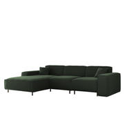ECKSOFA Gloria In Tiffani - Grün, Holzwerkstoff/Textil (165/266cm) - Fun Möbel